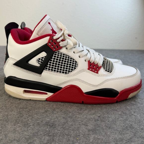 Nike Air Jordan 4 IV Fire Red/White (DC7770-160) Custom Sneakers Shoe Men Size 9 main image 6